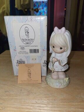 Vintage 1989 Precious Moments Communion Girl Figurine With Box
